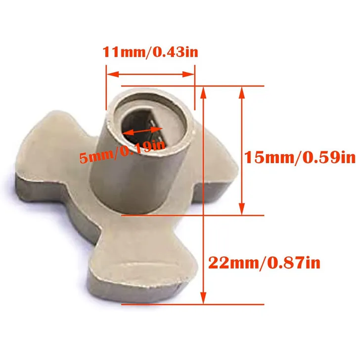 FORIDE%204X%20Microwave%20Turntable%20Coupler%20Microwave%20Oven%20Turntable%20Roller%20Guide%20Support%20Glass%20Tray%20Drive%20Coupling%20Replacement%20Parts%20-%20Image%204