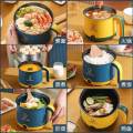 Mini Multi-Functional Double Layer Electric Cooking Pot. 