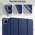 Flip Cover for Samsung Galaxy Tab A11+ / Galaxy Tab A9+ Cover Case 11 inch, Flip Stand Cover Case for Samsung Galaxy Tab A9 Plus / A11 Plus Tablet Cover - Black- Navy Blue.