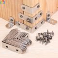 Durable 201 Stainless Steel Corner Bracket Hardware Thickened Corner Code 90-degree Right Angle L-shaped Fixed Bracket Connector.