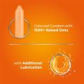 Skore Orange Flavored 1500+ Dots Condoms for Men With Extra Lubrication | 10pcs Pack | India.