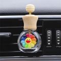 1/2PCS Car Fragrance Empty Glass Bottle Cute Car Air Freshener Bottle Perfume Clip Air Vent Outlet Aromatherapy Essential Oils.
