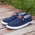 New Casual Shoes Sneakers Old Beijing Cloth Shoes Men's Denim Canvas Shoes Men's Shoes Slip-on Lazy Shoes Breathable. 
