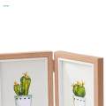Hinged Photo Frame Stand Vertically Foldable Modern Decorative Picture Frame 4x6 for Hallway Living. 