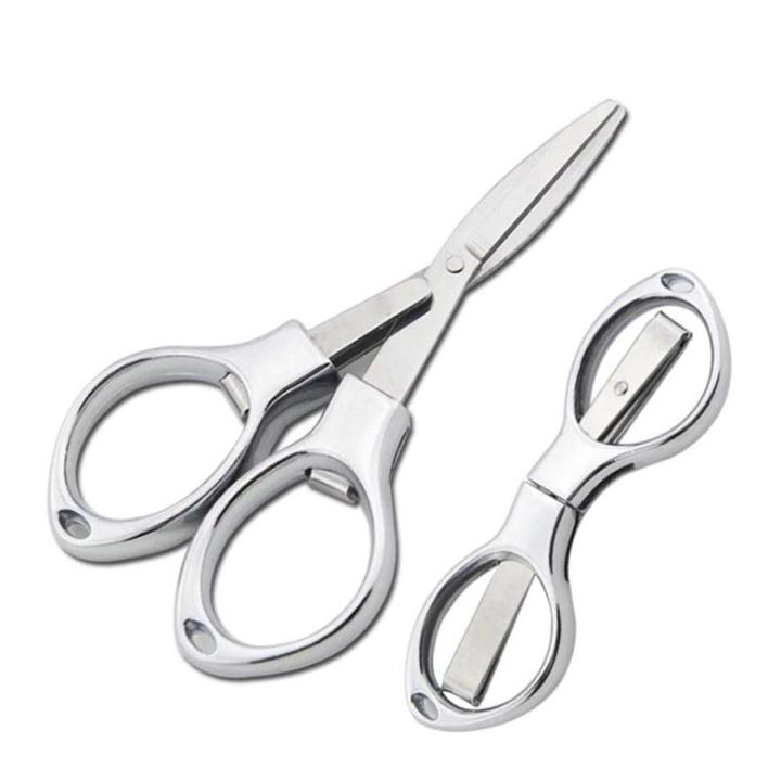 Folding Scissors Pocket Cutter Blade stainless Scissor Stationery Paper Office for Student School