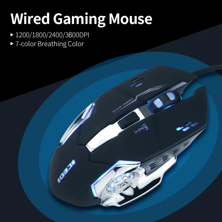 HXSJ%20Wired%20Gaming%20Mouse%203600%20DPI%20Optical%20Mouse%20Ergonomic%20Mouse%204%20Adjustable%20DPI%20Levels/6%20Buttons/7-Color%20Breathing%20Light%20Black%20-%20Image%206