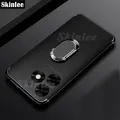 For infinix Smart 8 Plus Case Finger Metal Ring Kickstand Phone Case Car Holder Matte Soft Silicone Housing for infinix Smart8 Plus Phone Casing. 
