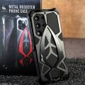 Samsung S23Ultra Drop-Resistant Metal Frame Silicone Lens All-Covering Phone Case Crash-Resistant Three-Resistant Sports Car Hard Case.