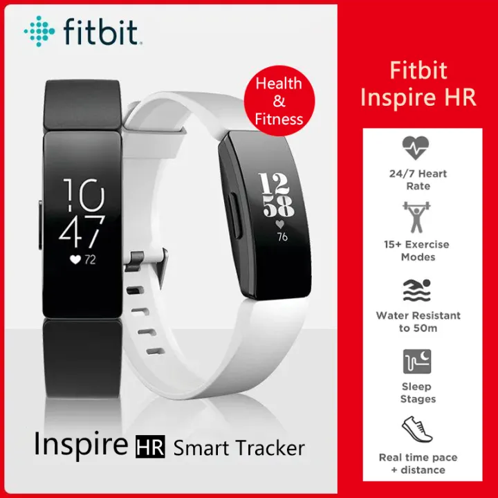 Fitbit Inspire HR Health Fitness Tracker Smart Band Sleep Swim - Main Image