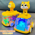 Press Gear Car Children's Toy Car Pull Back Boy Children Inertial Car Puzzle Animals Car. 