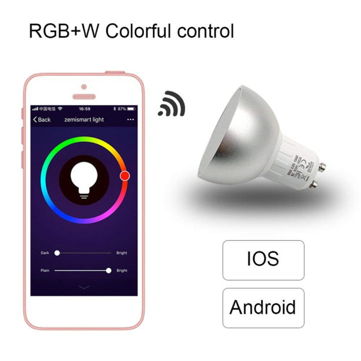 GU10%20Smart%20Wifi%20Bulb%205W%20Led%20Dimmable%20Works%20with%20Google%20Home%20-%20Image%202