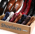 Waxed Cotton Round Shoelaces Leather Shoes Boots lace Waterproof ShoeLaces Shoestring Rope String Cord Black Brown Gray Red Blue.