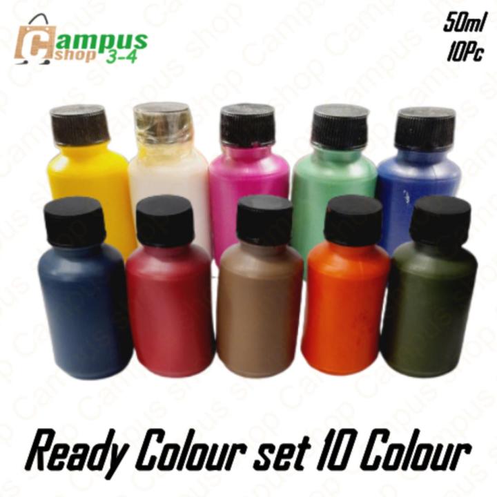 ACRAMIN Ready Colours for Fabric Painting 10 colour set