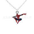 Cross-border Spider-Man Marvel peripheral necklace Acrylic heat shrinkable sheet epoxy pendant with chain jewelry. 