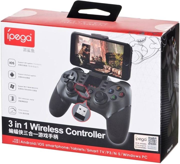 IPEGA PG-9076 BLUETOOTH GAMEPAD FOR IOS AND ANDROID, WINDOWS COMPATIBLE WITH PS4 AND NINTENDOW SWITCH ALSO PG 9076
