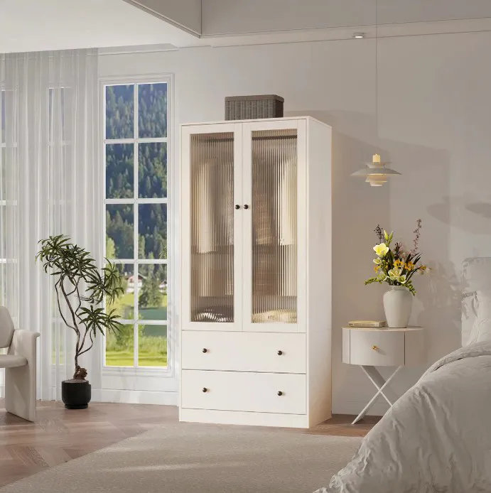 Armoire%20With%20Soft-Close%20Doors%20%E2%80%94%20Modern%20Milky%20White%202%20Door%20Fluted%20Glass%20Wardrobe%20Closet%20With%20Shelves%20&%20Drawers,%202%20Part%20Glass%20Almirah%20Hanging%20Road%20with%20Srorage%20Drawer%20Almari%20-%20Image%203