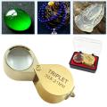 Folding Jewllery Loupe Portable Magnifying Glass Pocket Size Lovely Jewllery Magnifier Glasses Magnification Metal Gold 30*21 Mm.
