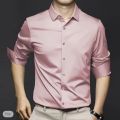 New Stylist Silk Long Sleeve SilemFit Shirt For Men-.