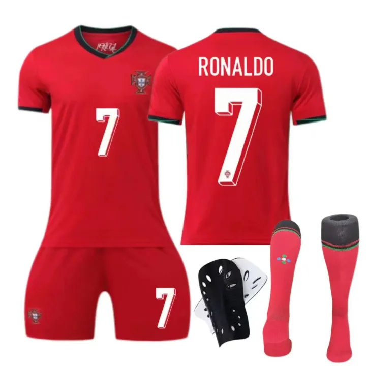 Cup%20ortugal%20home%20jersey%20size%207%20Cristia%20onaldo%20children's%20adult%20set%20football%20jersey%20-%20Image%202