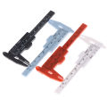 1pc Portable Dual Scale 0-80MM Plastic Eyebrow Measuring Vernier Caliper Mini. 
