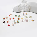 European and American new fashionable, simple and delicate, small and cute, fancy changeable earrings, multi-color and colorful peripheral items, stud earrings. 