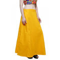 Yellow Saree Inskirt Petticoat Cotton - Free Size. 
