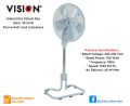 VISION Heavy duty Stand Fan-Trendy-Gray- 5 Blades- Size:18inch – 06 month warranty.