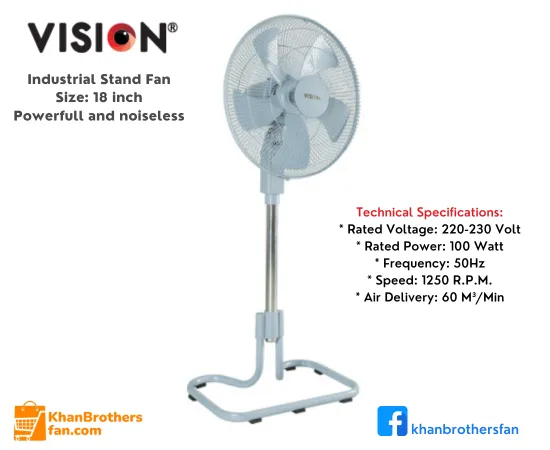 VISION%20Heavy%20duty%20Stand%20Fan-Trendy-Gray-%205%20Blades-%20Size:18inch%20%E2%80%93%2006%20month%20warranty%20-%20Image%203