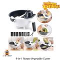 Magic Rotate Vegetable Cutter With Drain Basket Multi-Functional Kitchen Veggie Fruit Shredder Grater Slicer - Feriwali Zone. 