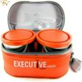 Milton Executive Lunch Box 2 Steel & 1 Microwave Safe Plastik Box. 