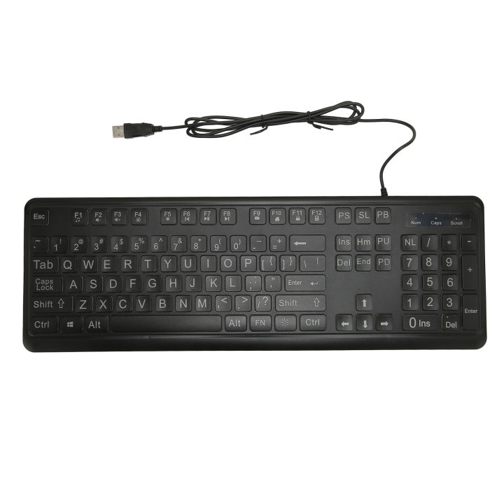 Ergonomic%20Keyboard,%20Large%20Bold%20Letters%20Plug%20and%20Play%20104%20Keys%20USB%20Wired%20Large%20Print%20Keyboard%20for%20Elderly%20for%20Desktop%20-%20Image%204