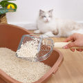 round Handle Stainless Steel Wooden Handle Oval Mesh Cat Litter Shovel Leather Taobao Double Filter Cat Litter Shovel Fine Hole Two-in-One. 