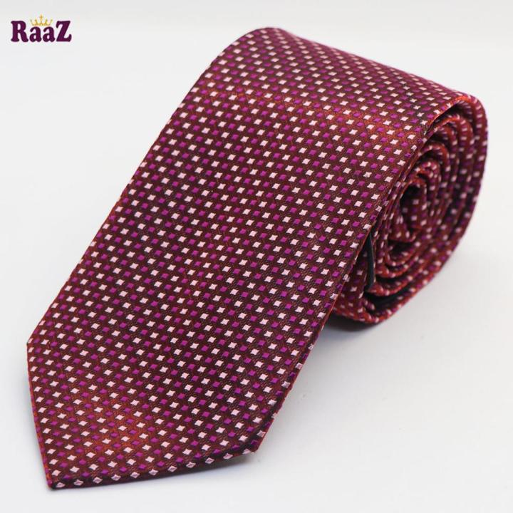 Maroon Dot Men Premium Embroidery Cotton Silk Neck Tie