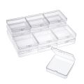 16 Pack Small Containers Clear Plastic Boxes Beads Storage Organizers with Hinged Lids for Small Items, Jewelry, Crafts. 