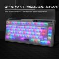 Milky White Keycap Frosted Fog Transparent Matte PC ABS 122Keys Cherry For 82/104 Mechanical Keyboard Thai Russian Korean keycap. 