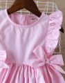 Baby Girl Dress Summer Cotton Linen Kids Casual Beach Party Dresses0-7 years. 