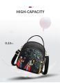 Girls Printing School Backpack, Large Capacity Nylon Rucksack Multilayer Crossbody & Shoulder Bags, Waterproof Travel Ladies Bags. 