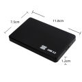 Plastic Black USB 3.0/2.0 SATA HDD Enclosure 2.5 inch 2.5 Serial Port Hard Drive Disk Case Mobile External For PC laptop +Cable. 