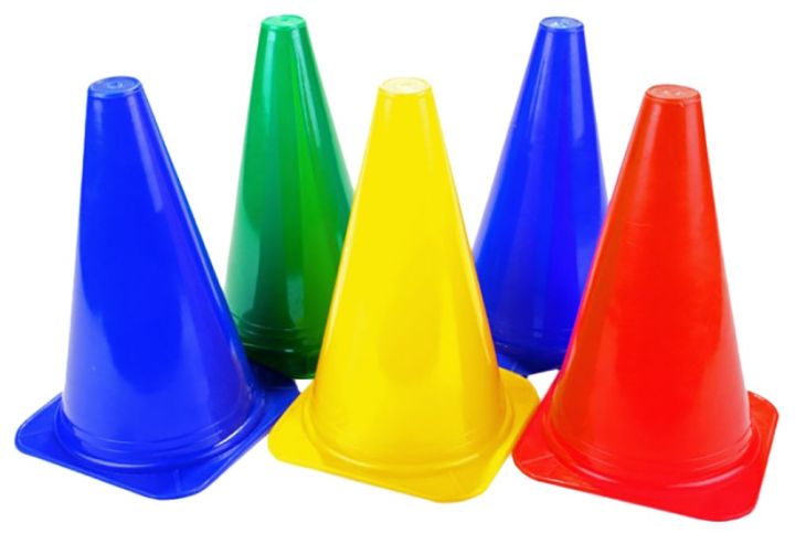 Plastic Training Cone Marker 9 inch set of 6 pieces