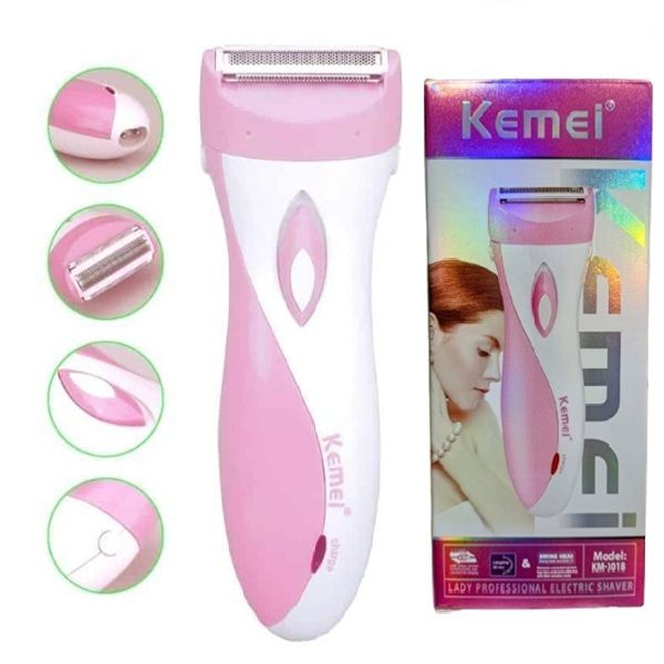 Kemei KM-3018 Electric Waterproof Shaver Bikini Underarm Body Lady Epilator Hair Removal Trimmer for women