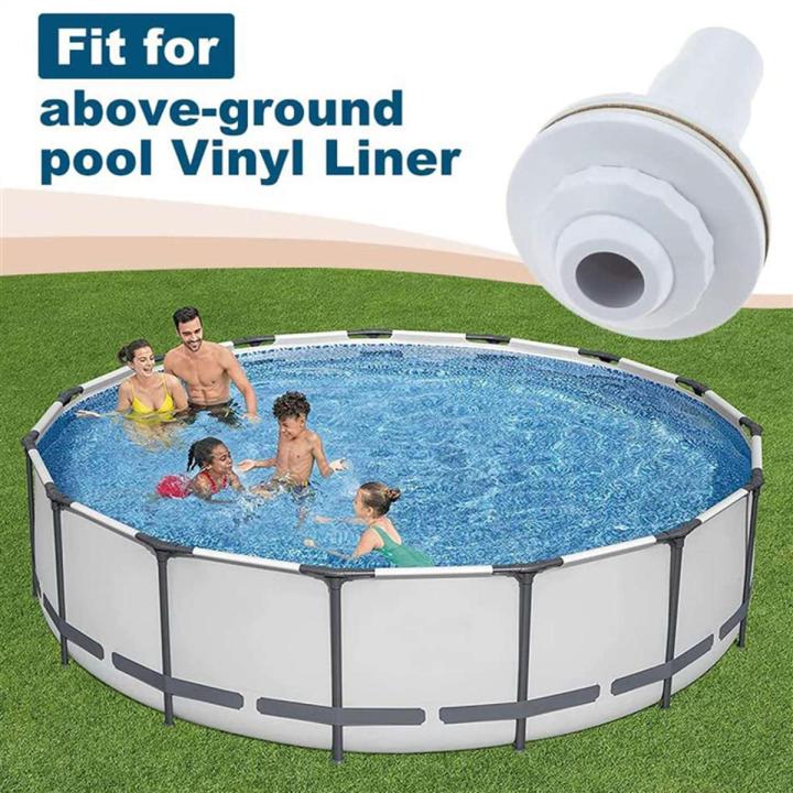 1 PCS Water Inlet Outlet Fittings with Clip Threaded Tape Swimming Pool ...