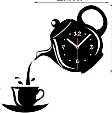 Ketly%20Design%20%20Teapot%20Decoration%20Wall%20Clock%20wooden%20Wall%20Decoration%20Clock%20Living%20Room%20Dining%20Room%20Tea%20House%20Leisure%20Black%20Wall%20Clock%20(%20size%20-%2012%20inch%20)%20by%20Doob%20Cart%20-%20Image%203