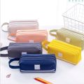 Cute Pen Case Kid Stationery Bag Portable Canvas Pencil Case School Supplies Storage Bag Double Layer Pencil Bag Student Pen Bag. 