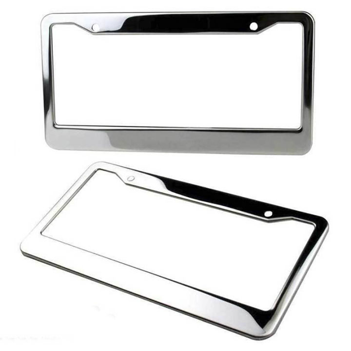1PCS%20Chrome%20Stainless%20Steel%20Metal%20License%20Plate%20Frame%20Tag%20Cover%20With%20Screw%20Caps%20-%20Image%206