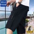Cotton Cropped Pants Men's Summer Thin Middle-Aged and Elderly below the Knee plus Size Workwear Casual Weight-Catcher Short Pants. 