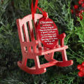 Xmas Ornament Eye-catching Mini Wooden Chair Hanging Ornament.