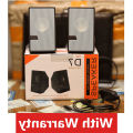 D7 Multimedia Speaker with 3.5 Aux Connectivity - USB Powered and Volume Control Laptop/Desktop Speaker - White, 2.0 Channel. 