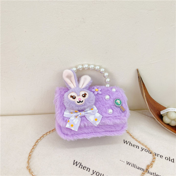 New%20kids%20bag%20cartoon%20cute%20little%20girl%20pearl%20tote%20bag%20little%20fragrance%20princess%20plush%20shoulder%20cross-body%20bag%20-%20Image%206