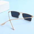 REBEL EDITION Sunglasses 2024 Fashion Small Box Metal Frame Rectangle Glasses The New Vintage Men And Women Luxury Designer Driving Eyeglasses - Sun Glass For Men. 
