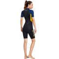 1.5mm Neoprene Wetsuit Diving Women One-piece Short Sleeve Jump Suit Surfing Swimsuit Snorkel Swimwear Beach Clothes.